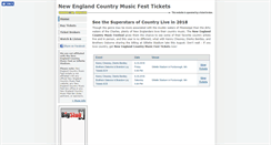 Desktop Screenshot of newenglandcountrymusicfesttickets.com